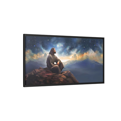 Jesus With The Stars, Framed Fine Art Canvas Print of Handmade Art, many sizes, Christian Art, Christian Gifts