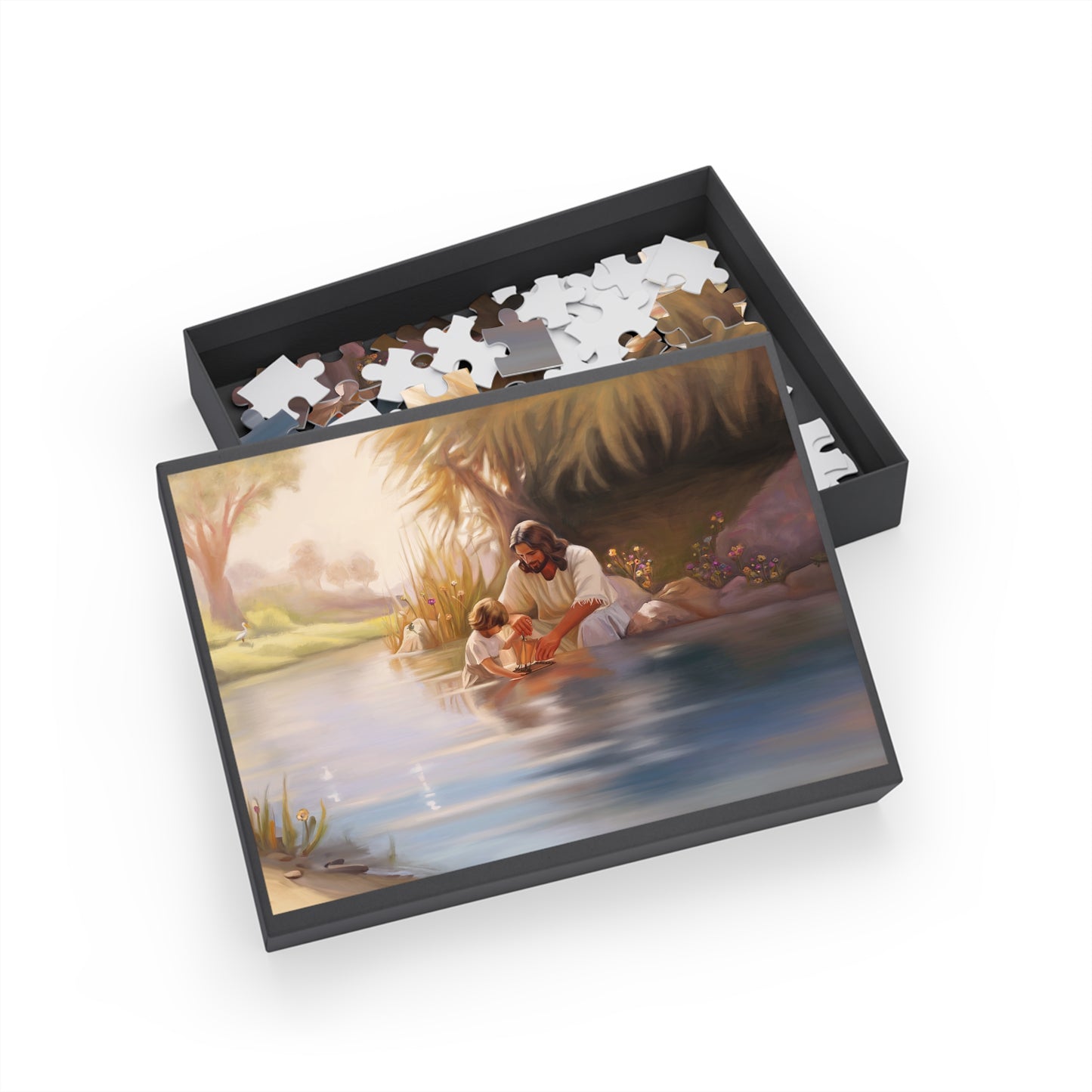 Jesus Christ Puzzle (96, 252, 500, 1000-Piece), Christian Games for Families, Puzzle for the kids, Great gifts for fam