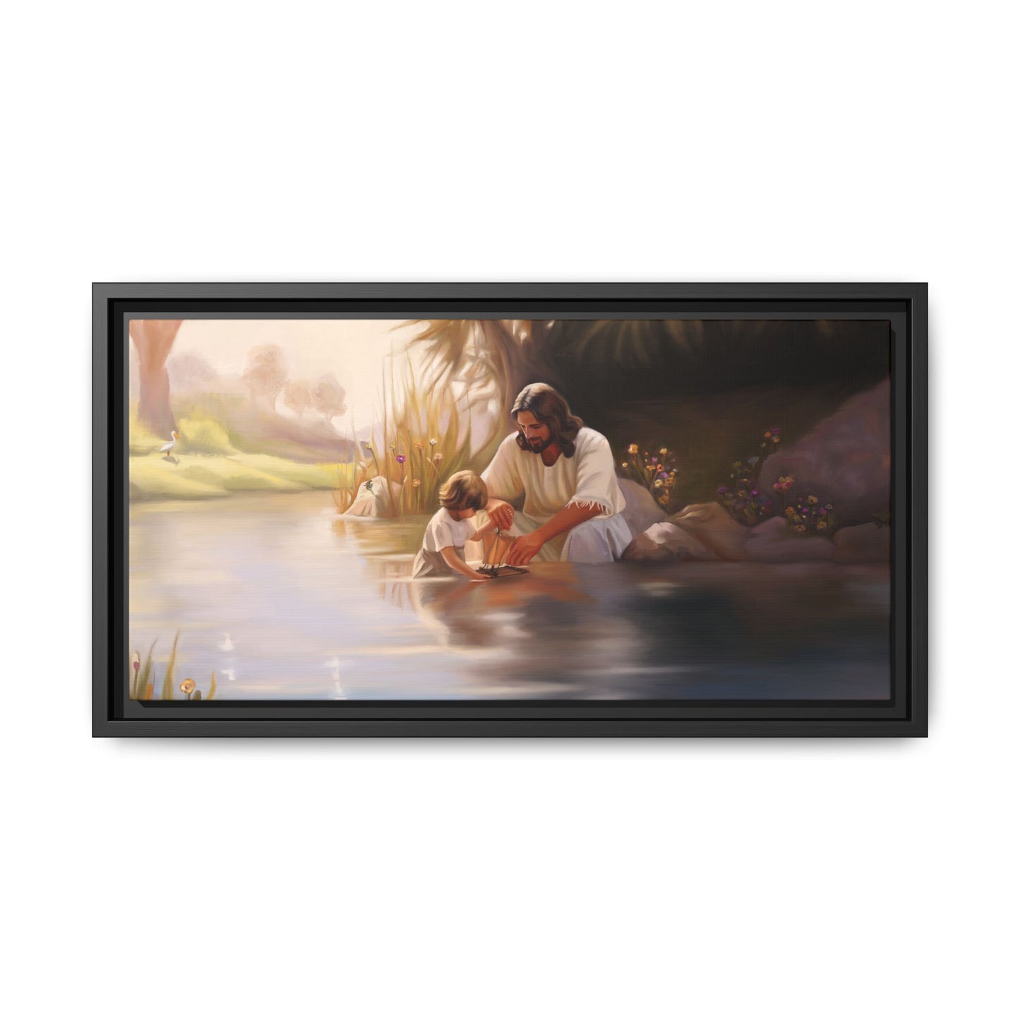 We Are His Children, Jesus Art Handmade art, Jesus Framed Artwork, Missionary Art, Canvas Print Wall Art Framed, Christian Art, Scenic and Landscape art