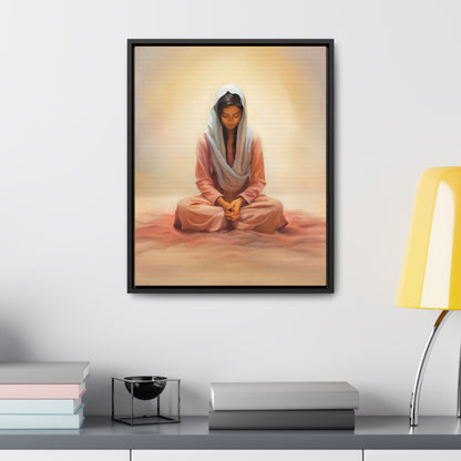 Stillness Speaks, Female Discipleship, Fine Art Canvas Print, Gift for Her, Spiritual Artwork, Stillness, Beauty for your wall