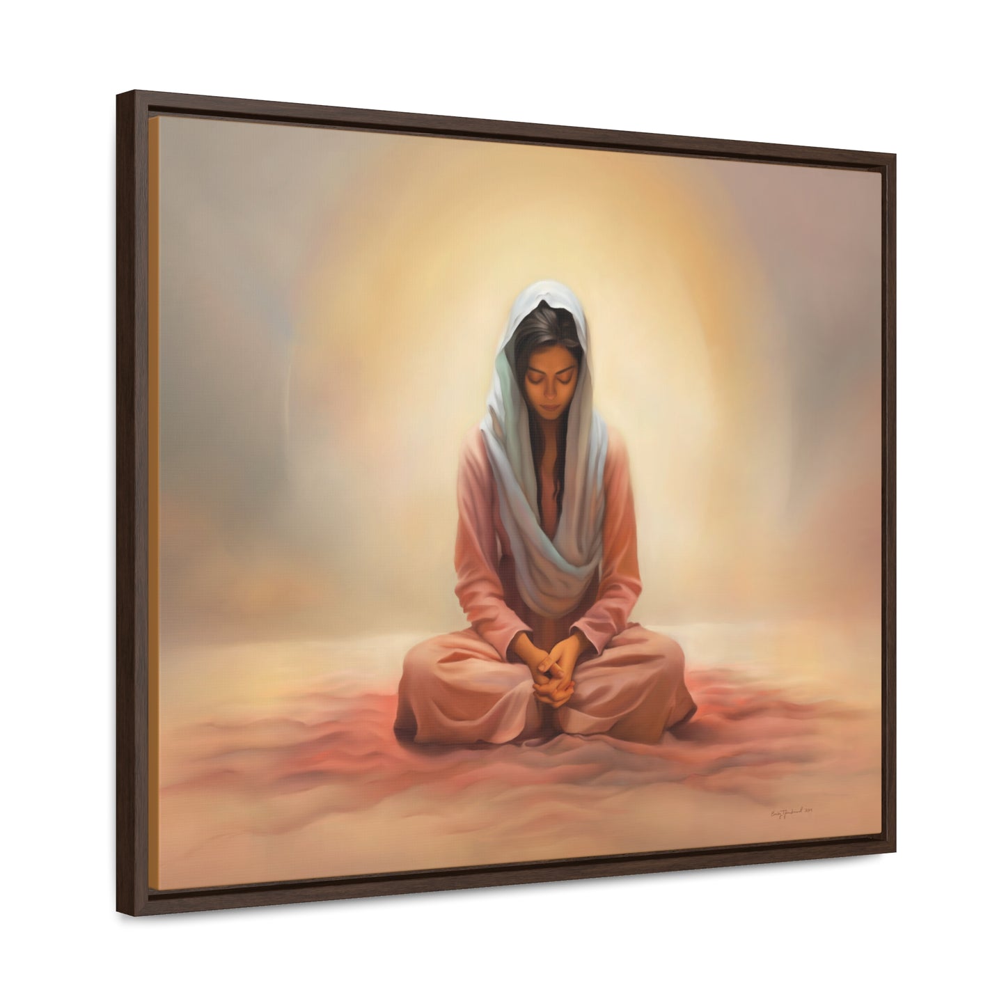 Stillness, Fine Art Canvas Print, Female Discipleship, Spiritual Art, Religious Artwork