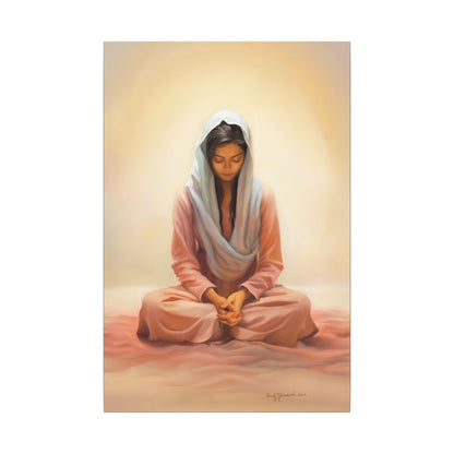 Stillness Fine Art Canvas Print, Spiritual Art, Gift for Her, Christian Artwork, Home Gift, Religious Artwork, Female Discipleship