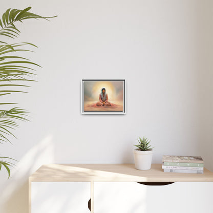 Stillness Canvas Print Artwork, Framed Wall Decor, Female Discipleship, Serene Stillness Painting, Multi-color Matte Picture