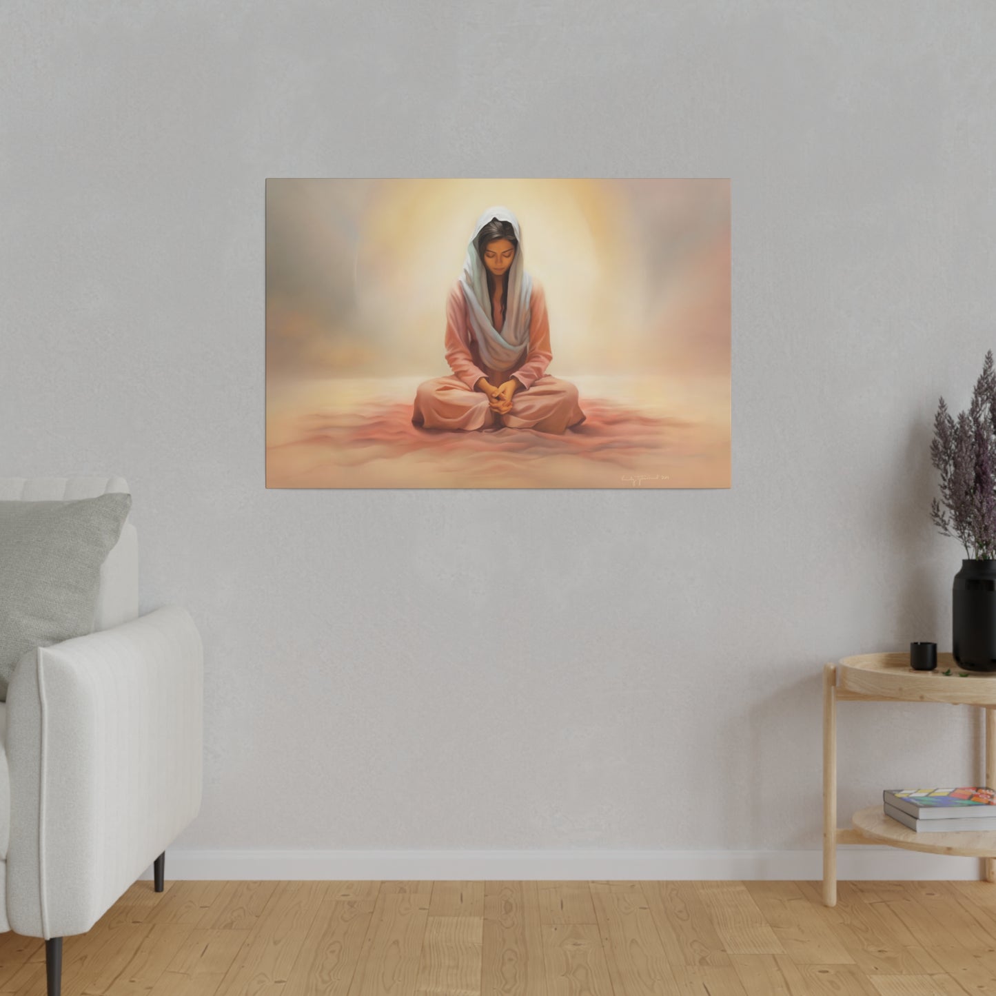 Stillness Fine Art Canvas Print, Spiritual Art, Gift for Her, Christian Artwork, Home Gift, Religious Artwork, Female Discipleship