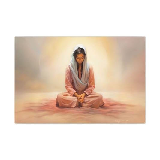 Stillness Fine Art Canvas Print, Spiritual Art, Gift for Her, Christian Artwork, Home Gift, Religious Artwork, Female Discipleship