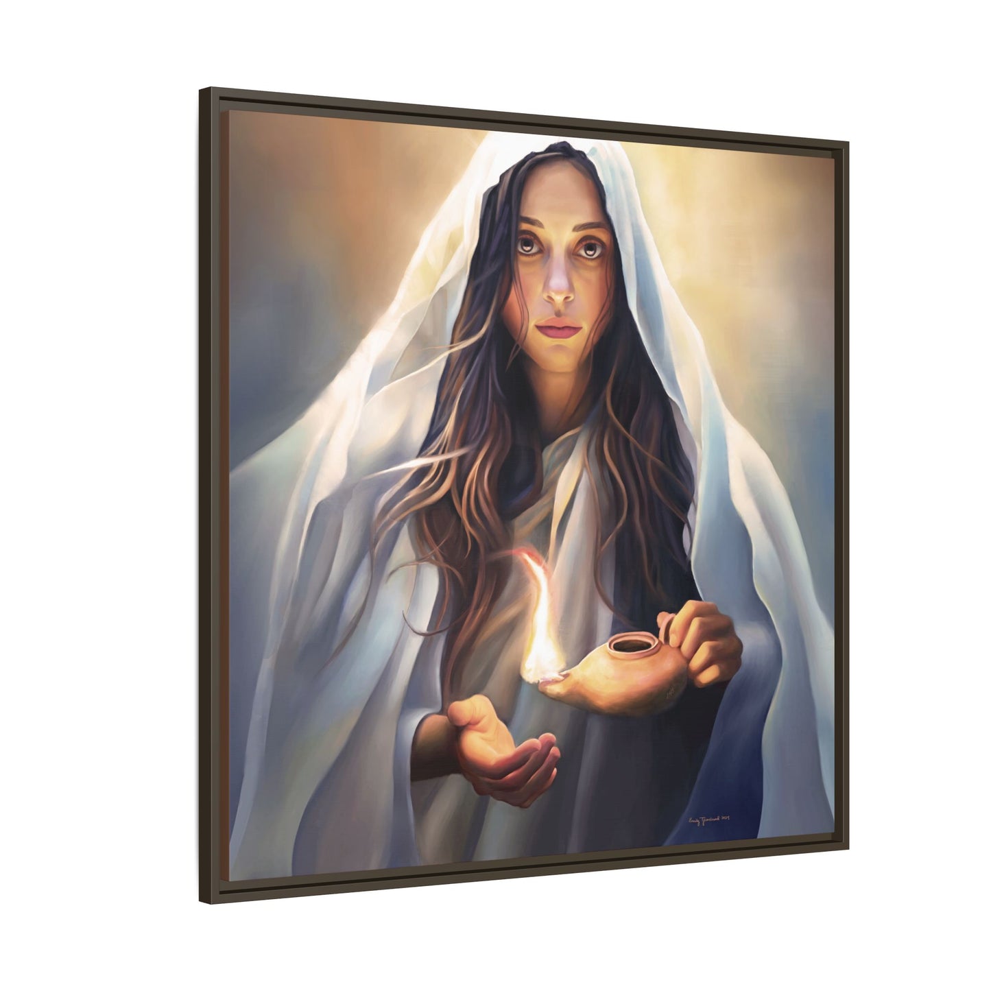 Mary Magdalene Woman Courage Framed Canvas Print of Painting, Female Discipleship, Beautiful Inspirational Art for Christians and Girls, 10 Virgins