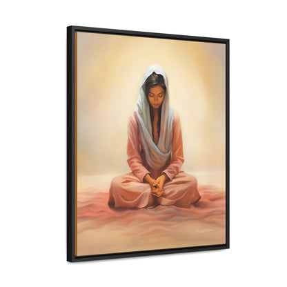 Stillness Speaks, Female Discipleship, Fine Art Canvas Print, Gift for Her, Spiritual Artwork, Stillness, Beauty for your wall