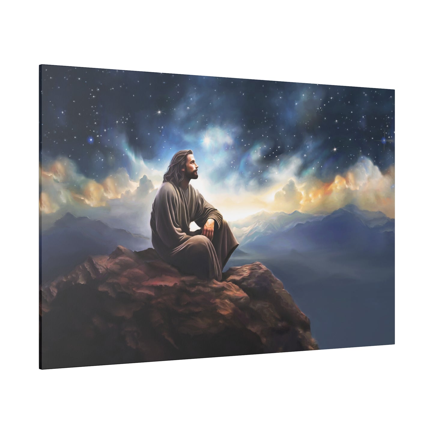 Jesus With The Stars, Fine Art Canvas Print, many sizes, Canvas, Christian Gift, Christian art