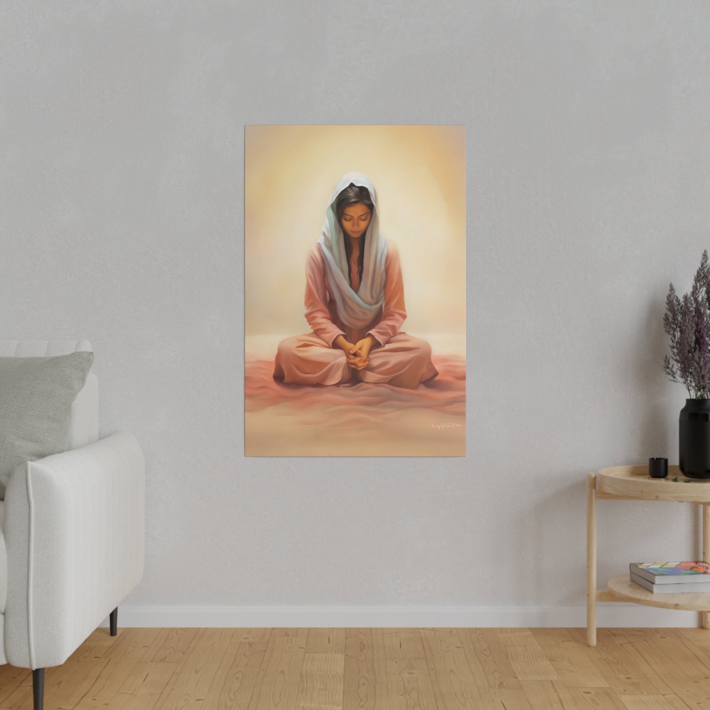 Stillness Fine Art Canvas Print, Spiritual Art, Gift for Her, Christian Artwork, Home Gift, Religious Artwork, Female Discipleship