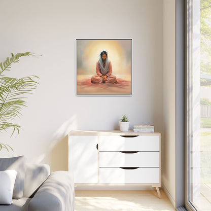 Stillness Canvas Print Artwork, Framed Wall Decor, Female Discipleship, Serene Stillness Painting, Multi-color Matte Picture