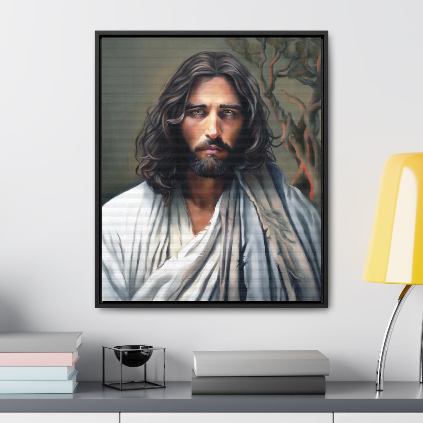 Jesus Christ Portrait, Fine Art Canvas Print, Framed, Jesus Christ Christian Art, Christian Art, Jesus Christ Decor