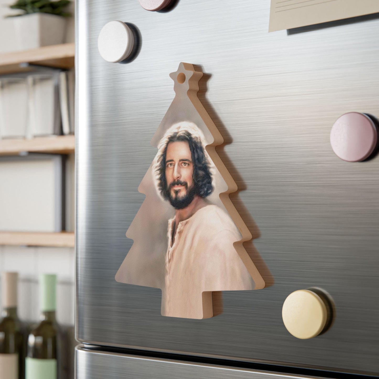 Jesus Christ Ornament or Refrigerator Magnet, Christmas Gift for Christians, Different shapes, Christian Art, Christian Gift