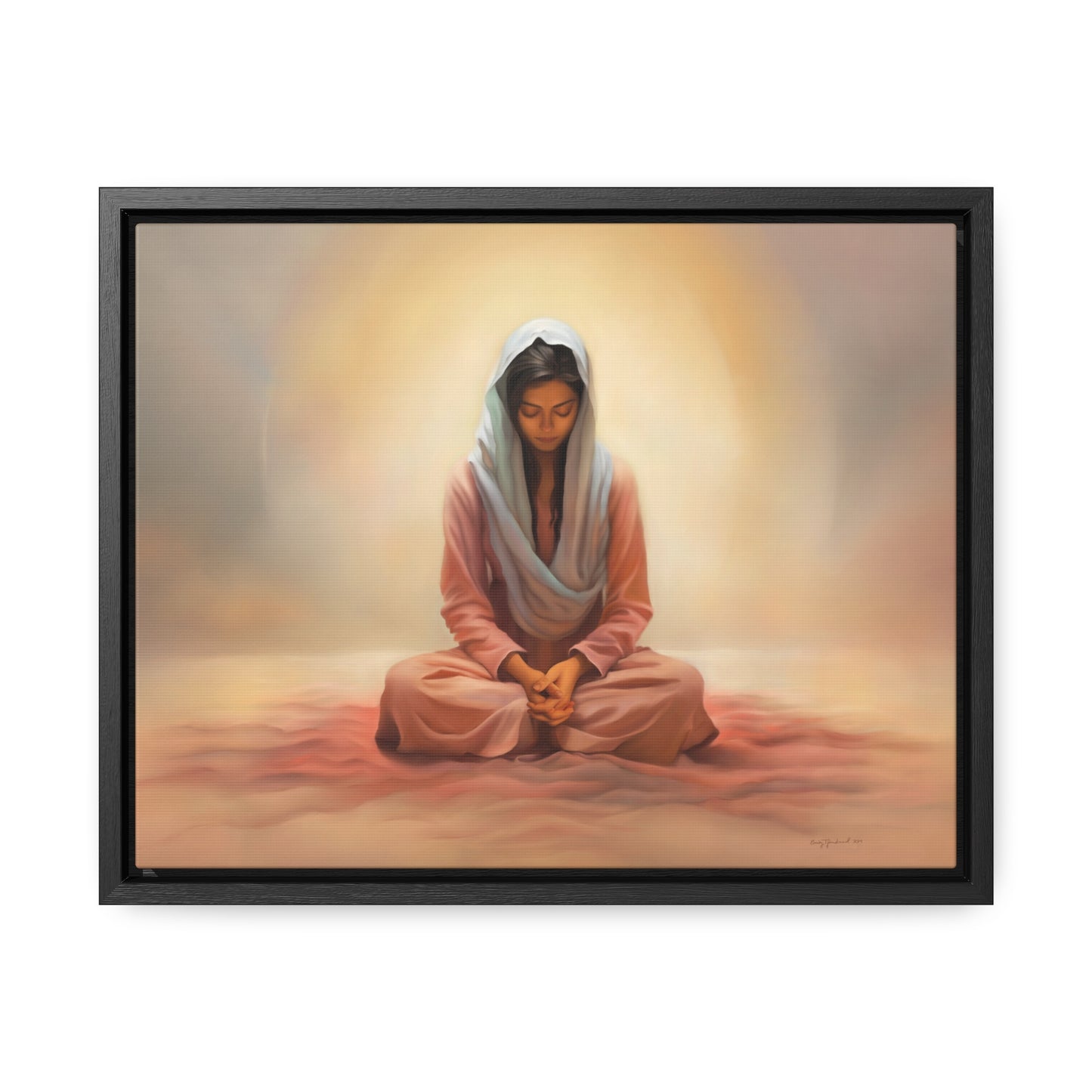 Stillness, Fine Art Canvas Print, Female Discipleship, Spiritual Art, Religious Artwork