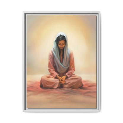 Stillness Canvas Print Artwork, Framed Wall Decor, Female Discipleship, Serene Stillness Painting, Multi-color Matte Picture