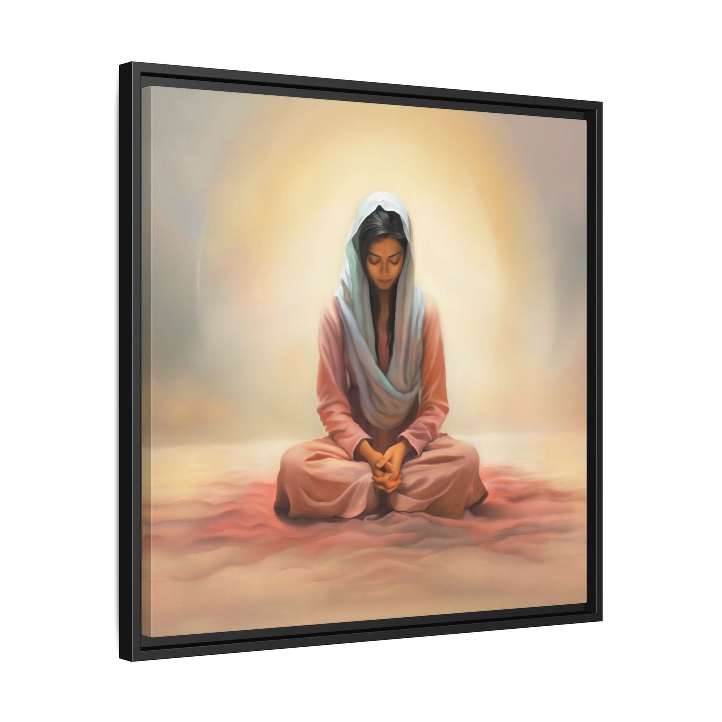 Stillness Canvas Print Artwork, Framed Wall Decor, Female Discipleship, Serene Stillness Painting, Multi-color Matte Picture