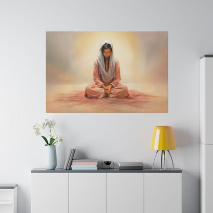 Stillness Fine Art Canvas Print, Spiritual Art, Gift for Her, Christian Artwork, Home Gift, Religious Artwork, Female Discipleship