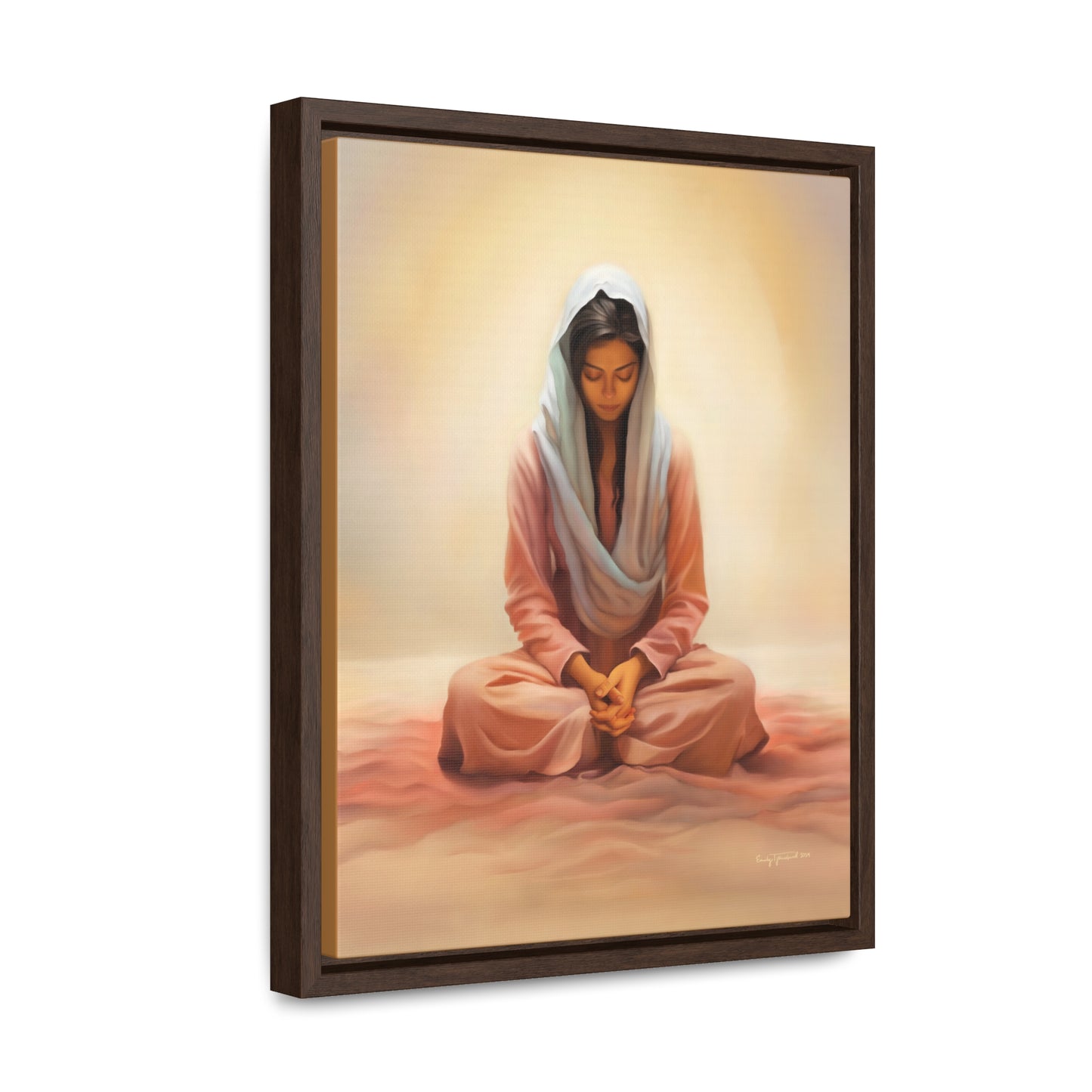 Stillness Speaks, Female Discipleship, Fine Art Canvas Print, Gift for Her, Spiritual Artwork, Stillness, Beauty for your wall