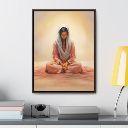 Stillness Speaks, Female Discipleship, Fine Art Canvas Print, Gift for Her, Spiritual Artwork, Stillness, Beauty for your wall