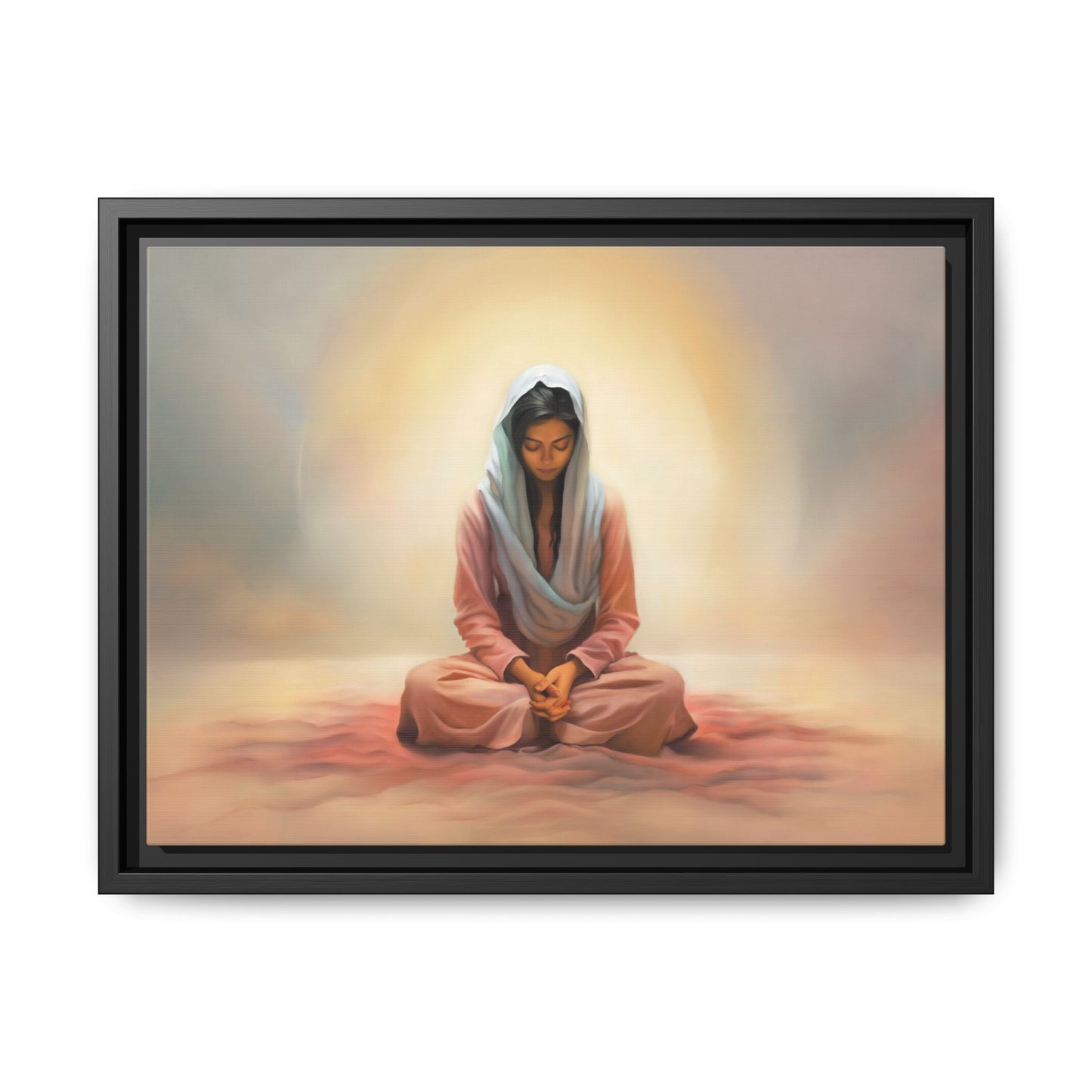 Stillness Canvas Print Artwork, Framed Wall Decor, Female Discipleship, Serene Stillness Painting, Multi-color Matte Picture