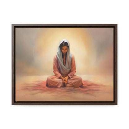 Stillness, Fine Art Canvas Print, Female Discipleship, Spiritual Art, Religious Artwork