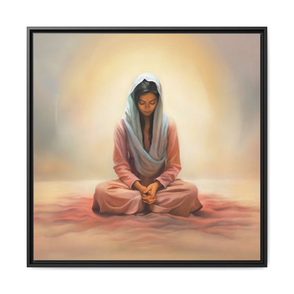 Stillness Canvas Print Artwork, Framed Wall Decor, Female Discipleship, Serene Stillness Painting, Multi-color Matte Picture