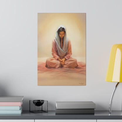 Stillness Fine Art Canvas Print, Spiritual Art, Gift for Her, Christian Artwork, Home Gift, Religious Artwork, Female Discipleship