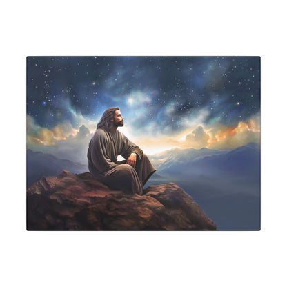 Jesus With The Stars, Fine Art Canvas Print, many sizes, Canvas, Christian Gift, Christian art, Missionary Gift