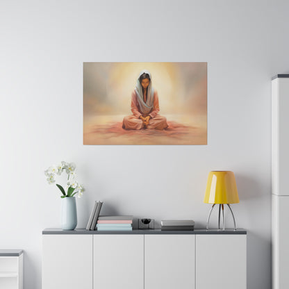 Stillness Fine Art Canvas Print, Spiritual Art, Gift for Her, Christian Artwork, Home Gift, Religious Artwork, Female Discipleship