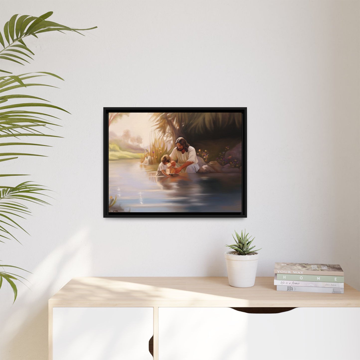 We Are His Children, Jesus Art Handmade art, Jesus Framed Artwork, Missionary Art, Canvas Print Wall Art Framed, Christian Art, Scenic and Landscape art