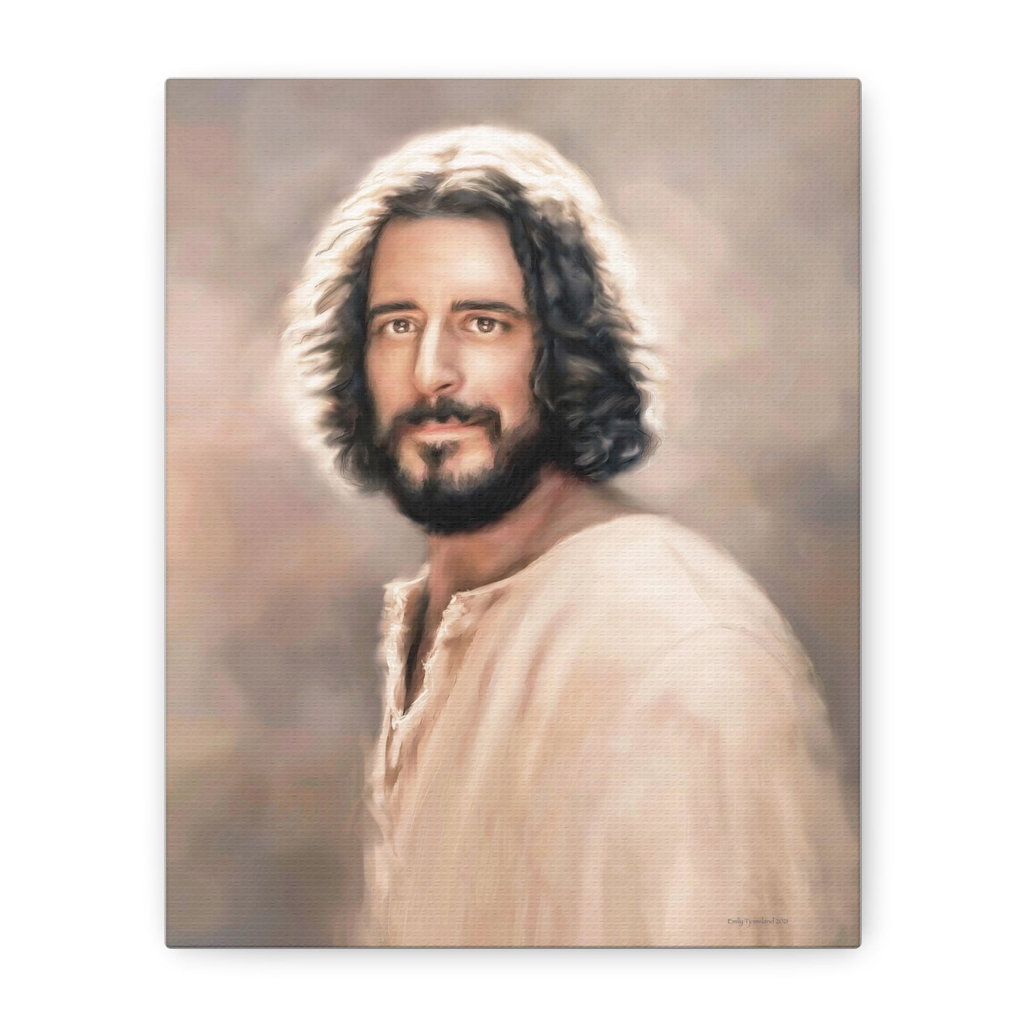 Jesus Christ Portrait, Fine Art Canvas Print, multiple sizes, The Chosen Artwork of Jesus Painting, Gift for Christian Homes