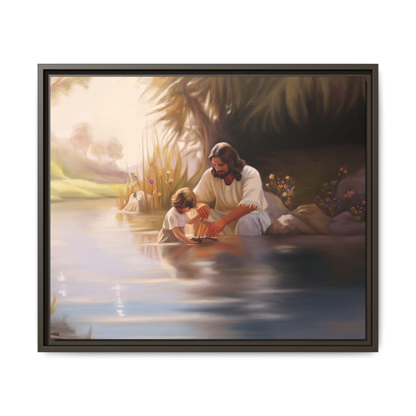 We Are His Children, Jesus Art Handmade art, Jesus Framed Artwork, Missionary Art, Canvas Print Wall Art Framed, Christian Art, Scenic and Landscape art