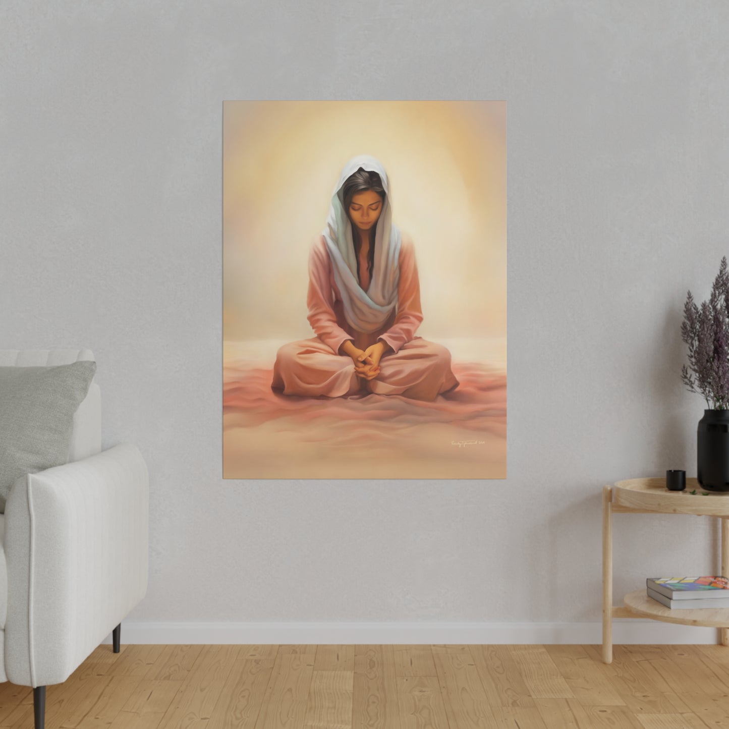 Stillness Fine Art Canvas Print, Spiritual Art, Gift for Her, Christian Artwork, Home Gift, Religious Artwork, Female Discipleship