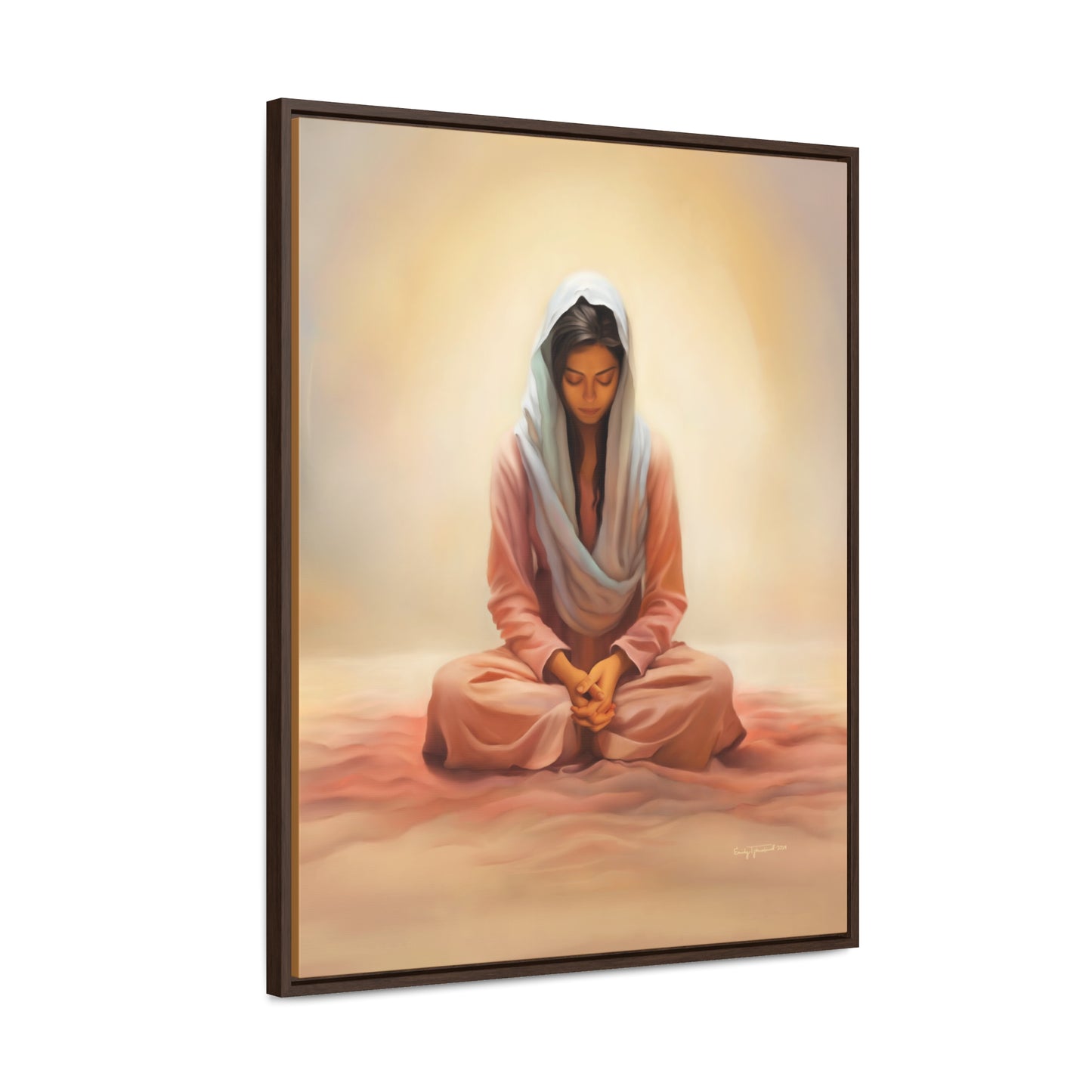 Stillness Speaks, Female Discipleship, Fine Art Canvas Print, Gift for Her, Spiritual Artwork, Stillness, Beauty for your wall