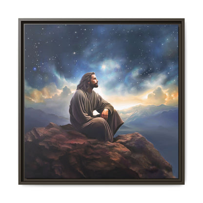 Jesus With The Stars, Framed Fine Art Canvas Print of Handmade Art, many sizes, Christian Art, Christian Gifts