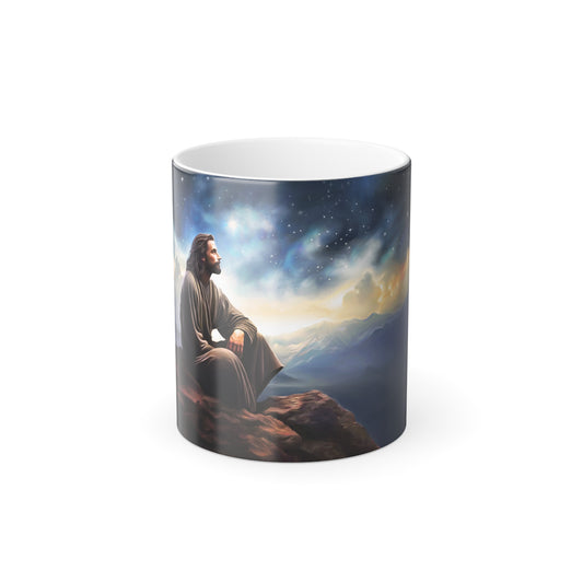 Fun and spiritual Color Morphing Mug, Jesus Cup, Jesus Gift, Christian gift, 11oz