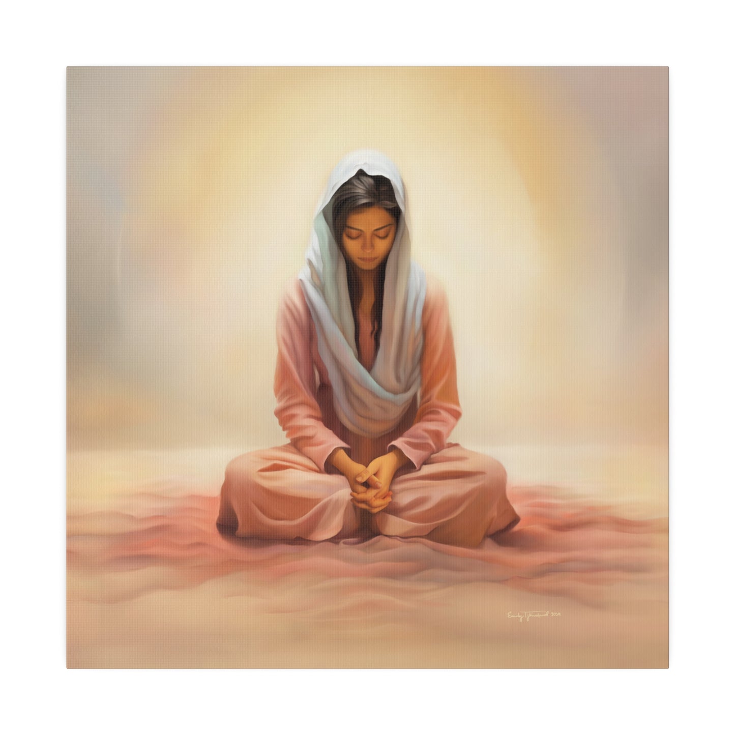 Stillness Fine Art Canvas Print, Spiritual Art, Gift for Her, Christian Artwork, Home Gift, Religious Artwork, Female Discipleship