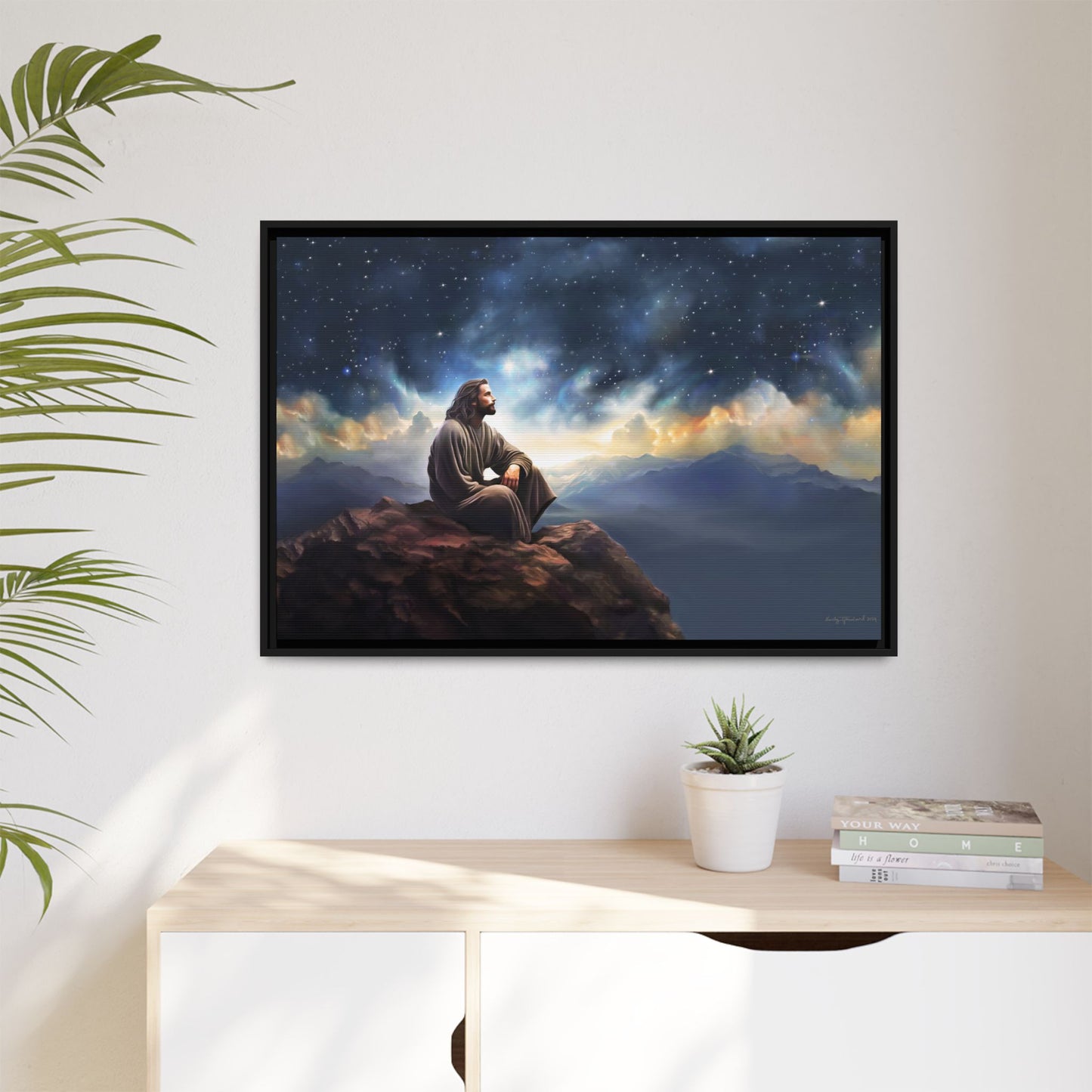 Jesus With The Stars, Fine Art Canvas Print, many sizes, Christian Art, Christian Gifts