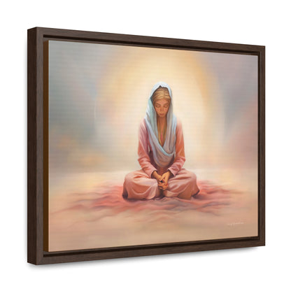 Stillness, Blonde, Fine Art Canvas Print, Beautiful Spiritual Artwork, Gift for Her, Female Discipleship