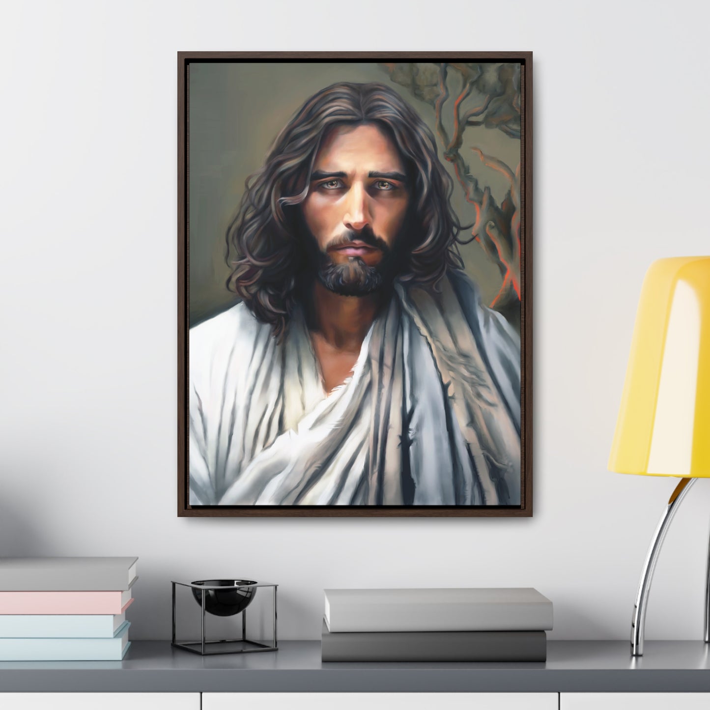 Jesus Christ Portrait, Fine Art Canvas Print, Framed, Jesus Christ Christian Art, Christian Art, Jesus Christ Decor