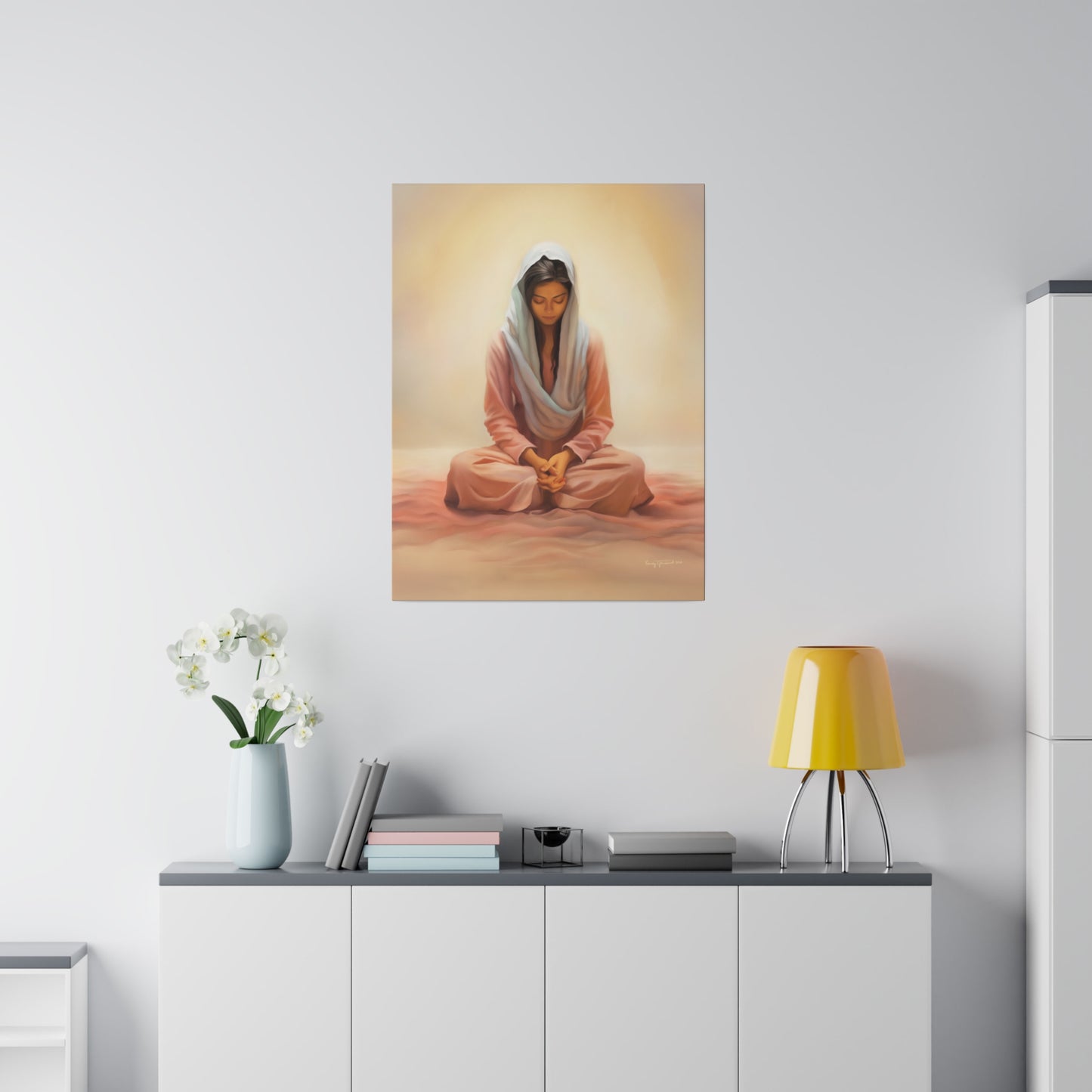 Stillness Fine Art Canvas Print, Spiritual Art, Gift for Her, Christian Artwork, Home Gift, Religious Artwork, Female Discipleship