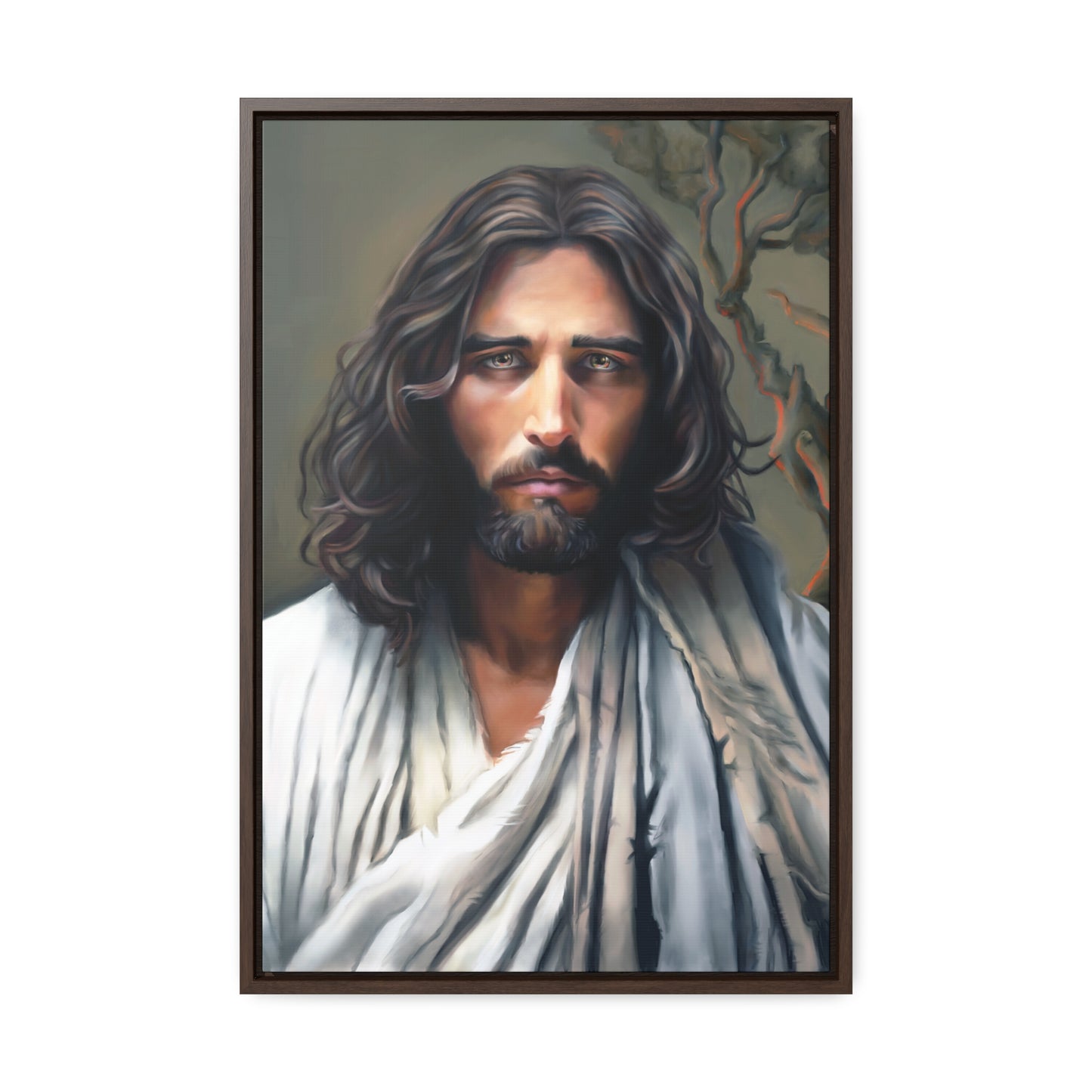 Jesus Christ Portrait, Fine Art Canvas Print, Framed, Jesus Christ Christian Art, Christian Art, Jesus Christ Decor