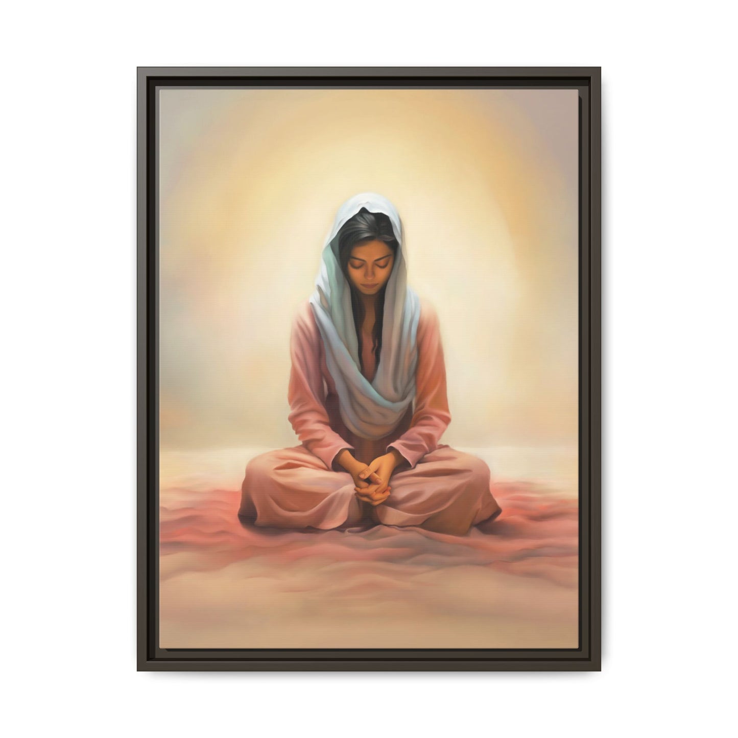 Stillness Canvas Print Artwork, Framed Wall Decor, Female Discipleship, Serene Stillness Painting, Multi-color Matte Picture