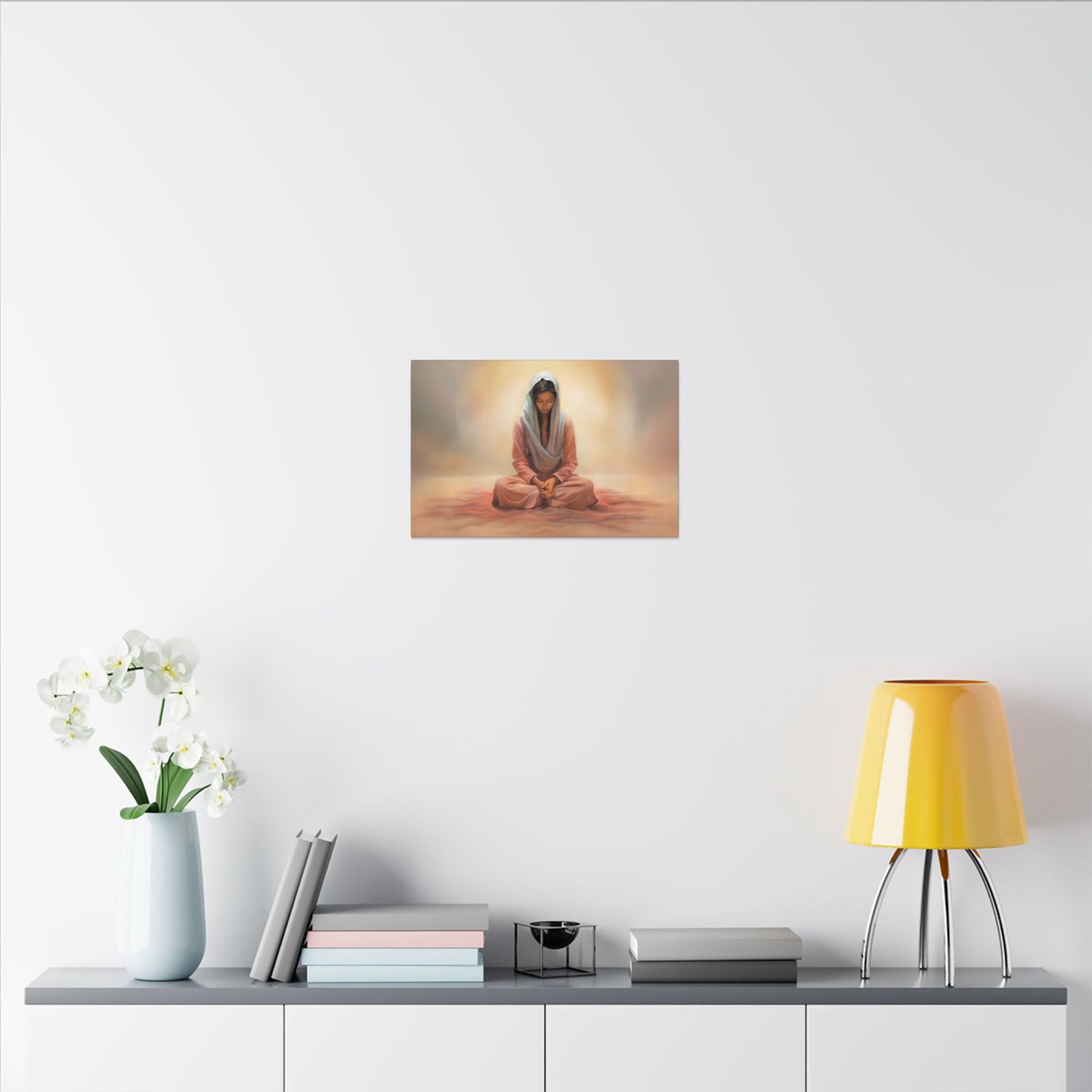 Stillness Canvas Print, Female Discipleship Collection, Stillness Fine Art Canvas Print, Gift for Her, Christian Artwork, Home Gift,