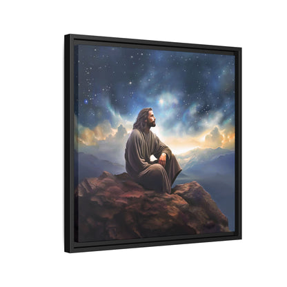 Jesus With The Stars, Framed Fine Art Canvas Print of Handmade Art, many sizes, Christian Art, Christian Gifts