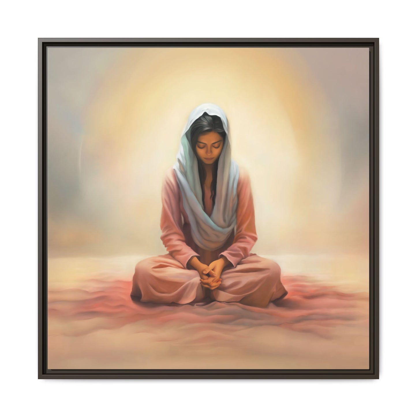 Stillness Canvas Print Artwork, Framed Wall Decor, Female Discipleship, Serene Stillness Painting, Multi-color Matte Picture