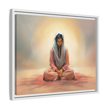 Stillness Canvas Print Artwork, Framed Wall Decor, Female Discipleship, Serene Stillness Painting, Multi-color Matte Picture