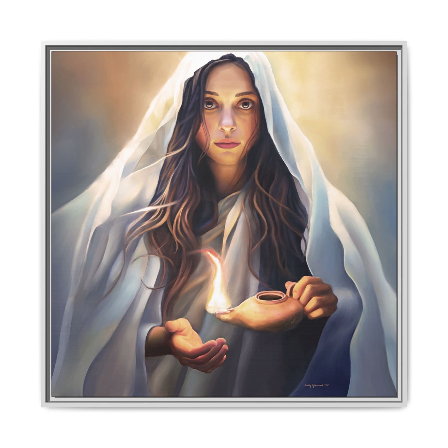Mary Magdalene Woman Courage Framed Canvas Print of Painting, Female Discipleship, Beautiful Inspirational Art for Christians and Girls, 10 Virgins