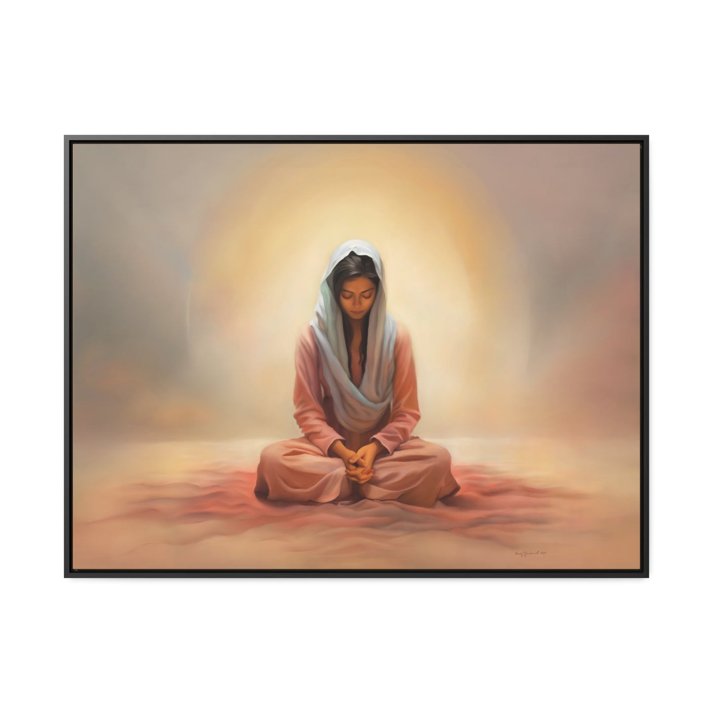 Stillness, Fine Art Canvas Print, Female Discipleship, Spiritual Art, Religious Artwork