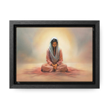 Stillness, Fine Art Canvas Print, Female Discipleship, Spiritual Art, Religious Artwork