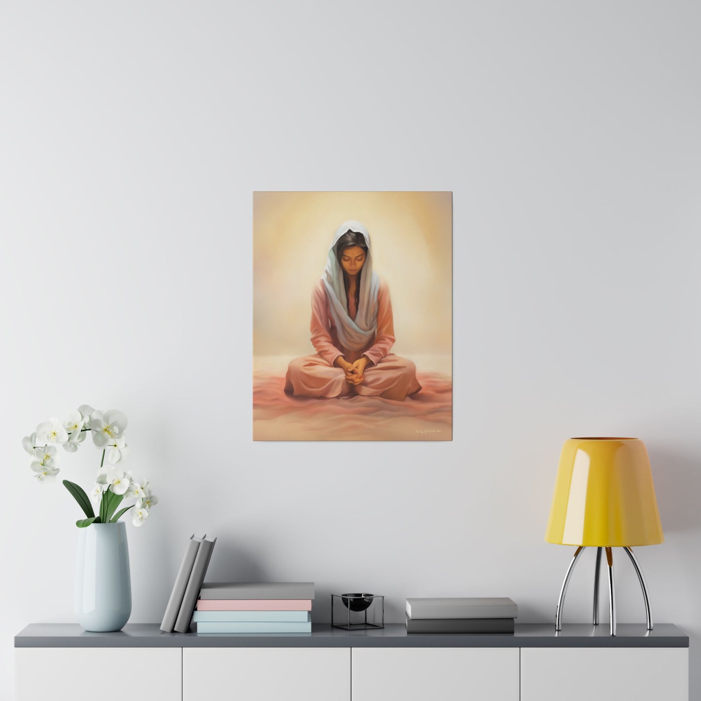 Stillness Fine Art Canvas Print, Spiritual Art, Gift for Her, Christian Artwork, Home Gift, Religious Artwork, Female Discipleship